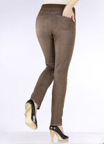 Jeans in bequemer Schlupfform COGNAC MELIERT