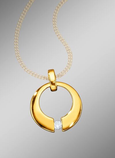 Massiver Anh&auml;nger mit Brillant 
