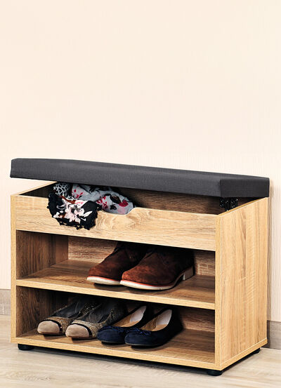 Schuhbank mit Sitzkissen 
