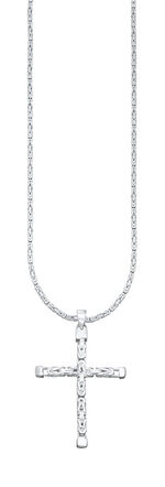 Markanter Kreuz-Anh&auml;nger mit K&ouml;nigskette 