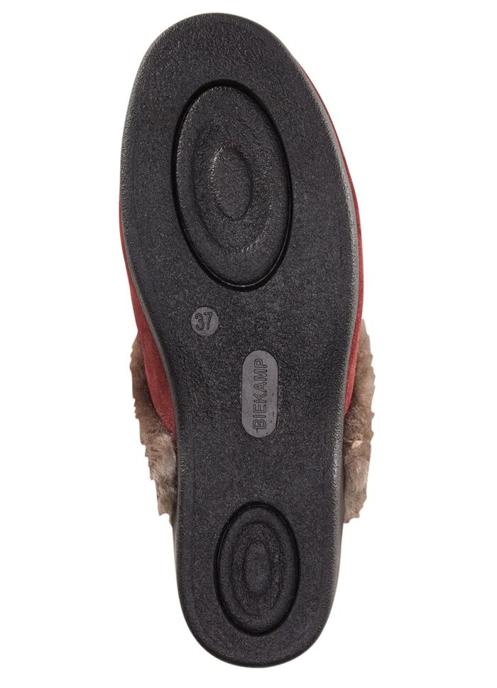ELENA EDEN Pantoffel mit echtem Lammfellfutter BORDEAUX-BRAUN