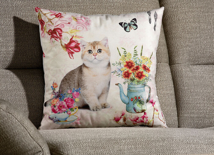 Kissenbezug "Kätzchen" mit Reißverschluss 