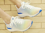 Rieker Sneaker mit Regenbogen-Farbverlauf WEISS-BUNT