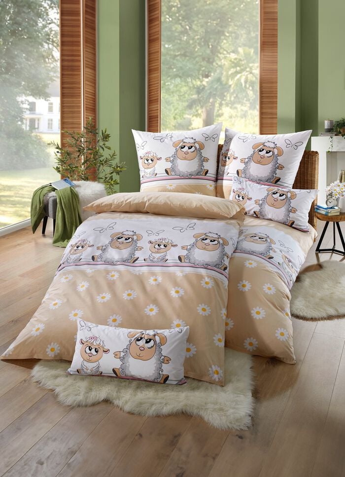 Fein-Renforc&eacute; Bettw&auml;sche-Garnitur aus 100% Baumwolle 