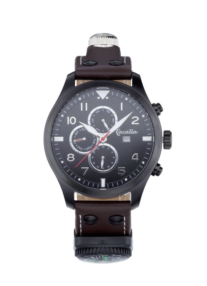 Sportliche Outdoor-Herrenuhr mit LED-Taschenlampe 