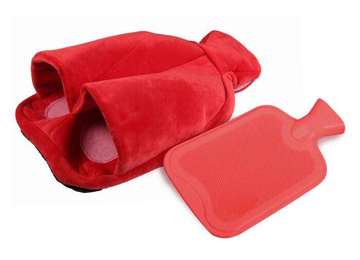 Vital Comfort Fu&szlig;-W&auml;rmflasche mit sanftem Fleece-Bezug 