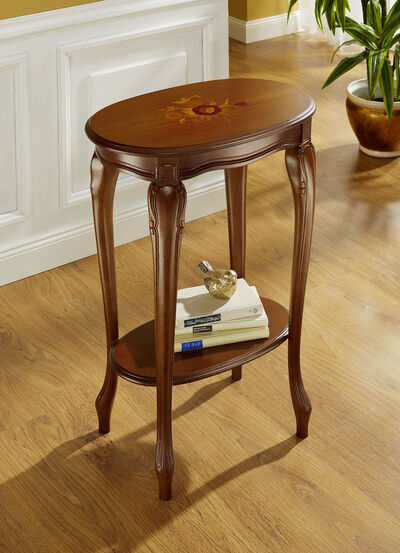 Beistelltisch mit oder ohne Intarsien 