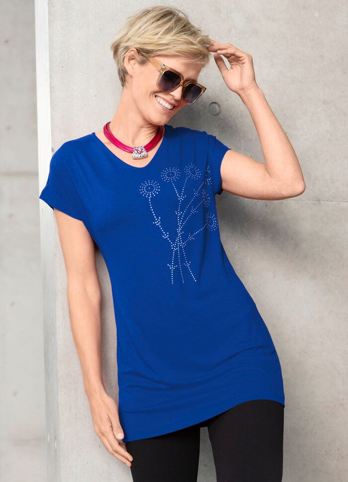 Longshirt mit Strasszier 