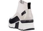 Rieker, stylische Damen-Boots, Weite G, mit Reißverschluss ECRU-SCHWARZ