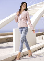 Kurzjacke mit kleinem Stehkragen 