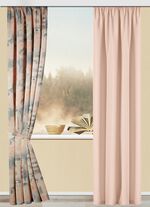 &Uuml;bergardine mit Universalschienenband BEIGE GEMUSTERT