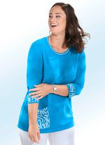 Pullover mit Baumwolle und schr&auml;g aufgesetzter Tasche 