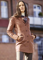 Lederkurzmantel mit Reverskragen 