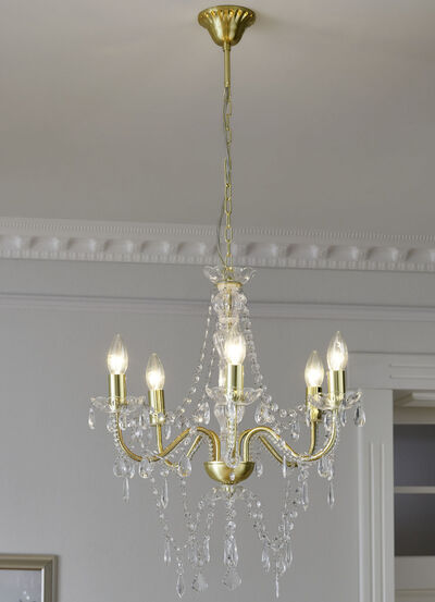 Imposanter Kronleuchter, 5-flammig 