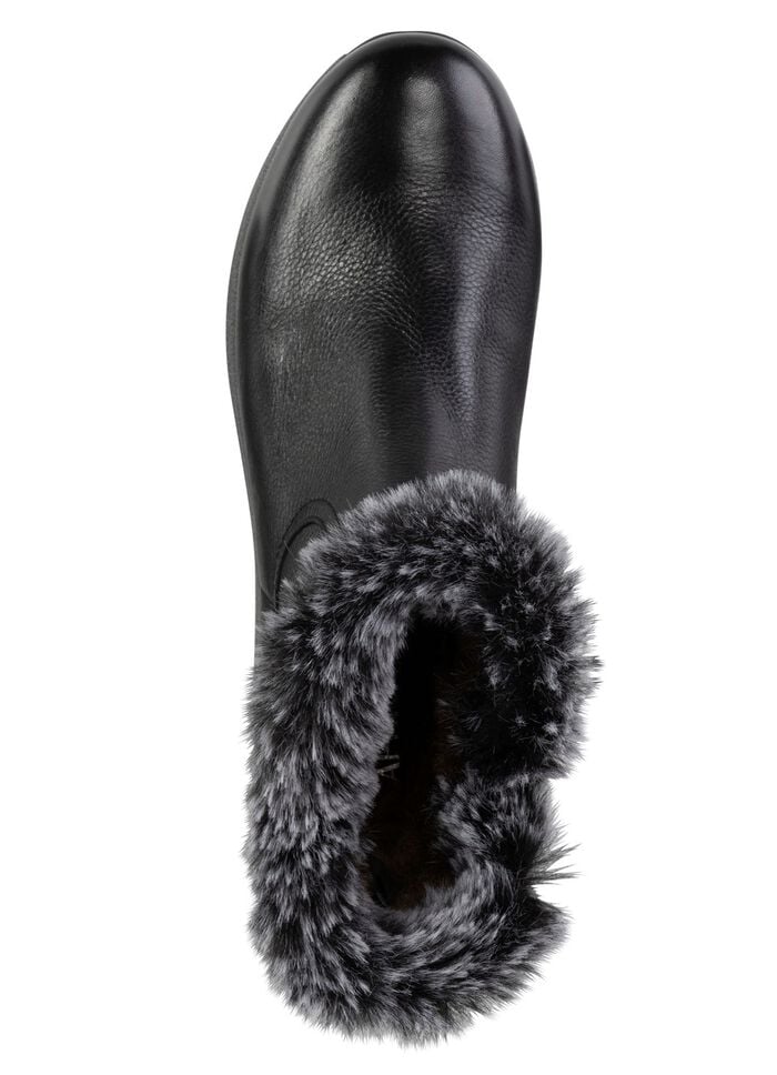 Caprice, gef&uuml;tterte Damen-Stiefeletten, Winterschuhe, Weite H, mit herausnehmbarem Fu&szlig;bett SCHWARZ