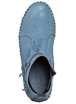 Gemini Mokassin-Stiefelette mit Knitter-Struktur 