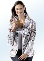 Jacke mit Bl&uuml;ten- und Bl&auml;tterdessin 