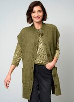 Strickweste aus Boucl&eacute;-Melangegarn 