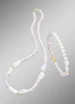 Perlen-Halskette oder Armband mit Karabiner 