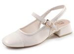 ELENA EDEN, schicke Damen-Slingpumps, Weite G, mit Klettverschluss CREME