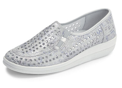 ELENA EDEN, sommerliche Damen-Slipper, Weite G, mit herausnehmbarem Fußbett 