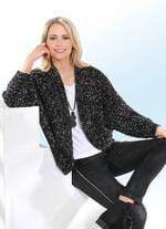 Strickjacke mit Melange-Effekt SCHWARZ-ECRU