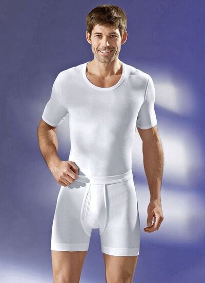 Schiesser Schlupfjacke aus Feinripp, weiß 