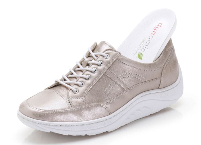 Waldl&auml;ufer, bequeme Damen-Schn&uuml;rschuhe, Weite H, Sohle mit Abrollfunktion CHAMPAGNER