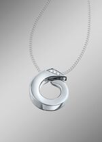 Massiver Anh&auml;nger aus Platin mit 3 lupenreinen Brillanten 