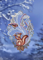 Fensterbild aus Plauener Spitze 