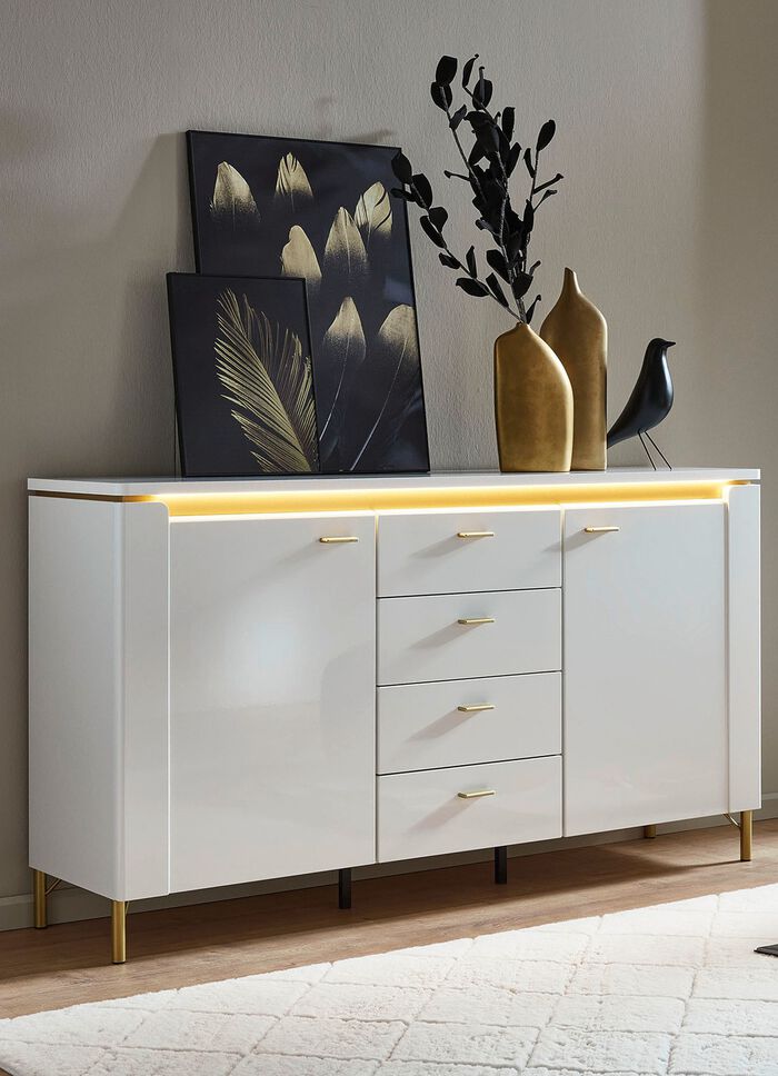 Sideboard mit LED-Beleuchtung und Softclose 