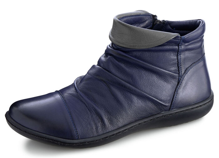 Bootie mit umschlagbarem Kragen BLAU-GRAU