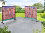 Stellwand mit originellem Blumenmotiv BUNT