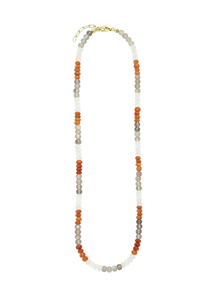 Halskette: Mystische Schönheit in Multi Mondstein 