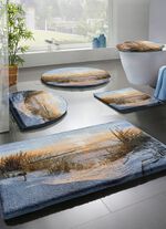 Badgarnitur von Grund mit rutschhemmender Latex-R&uuml;ckseite BLAU