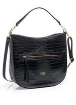 Collezione Allessandro Tasche aus krokogepr&auml;gtem Synthetikmaterial SCHWARZ