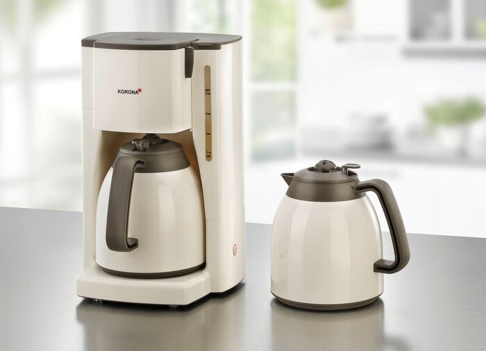 Korona Thermo-Kaffeemaschine mit 2 Thermokannen CREME