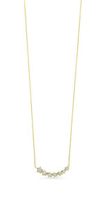 Sterne-Halskette mit Brillanten 