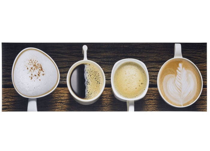 Küchenläufer Kaffeetassen, mit rutschhemmender Rückseite BRAUN