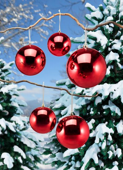 Witterungsbest&auml;ndiges und bruchsicheres Kugel-Set, 5-teilig 