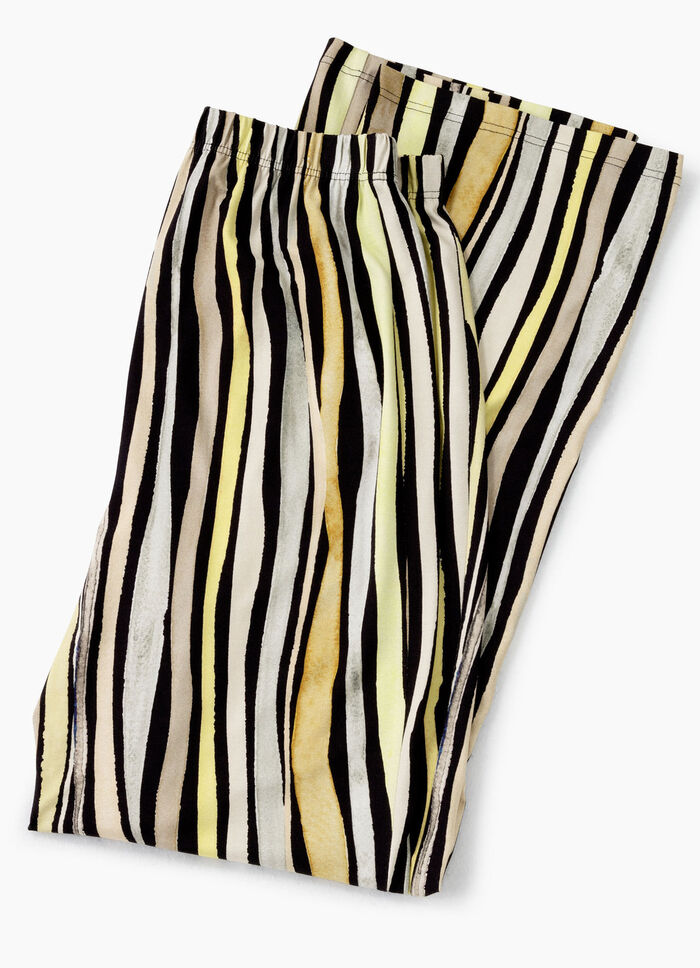 Hose in aparter Streifendessinierung SCHWARZ-BUNT