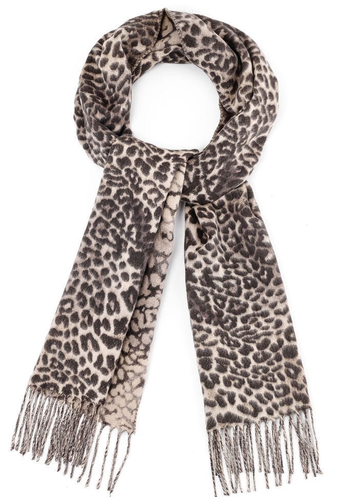 Schal mit trendigem Raubtierfell-Dessin 