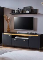 TV-Longboard mit LED-Beleuchtung SCHWARZ-GOLD