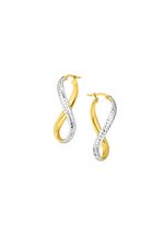 Diamantierte Creolen mit Clipverschluss 