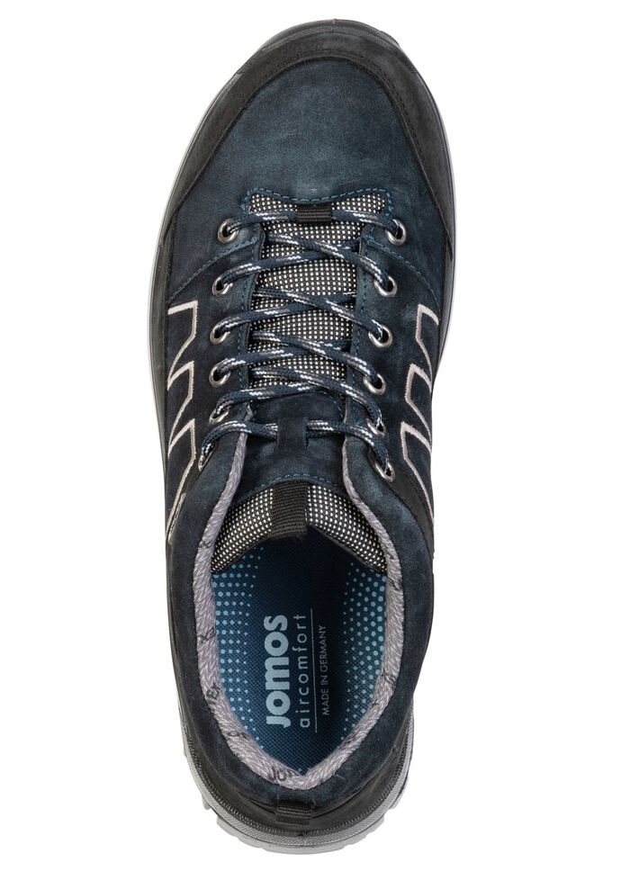 Atmungsaktive Herren-Schn&uuml;rschuhe, Weiite K, mit herausnehmbarem Fu&szlig;bett DUNKELBLAU-SCHWARZ