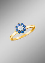 Damenring im Blumen-Design 