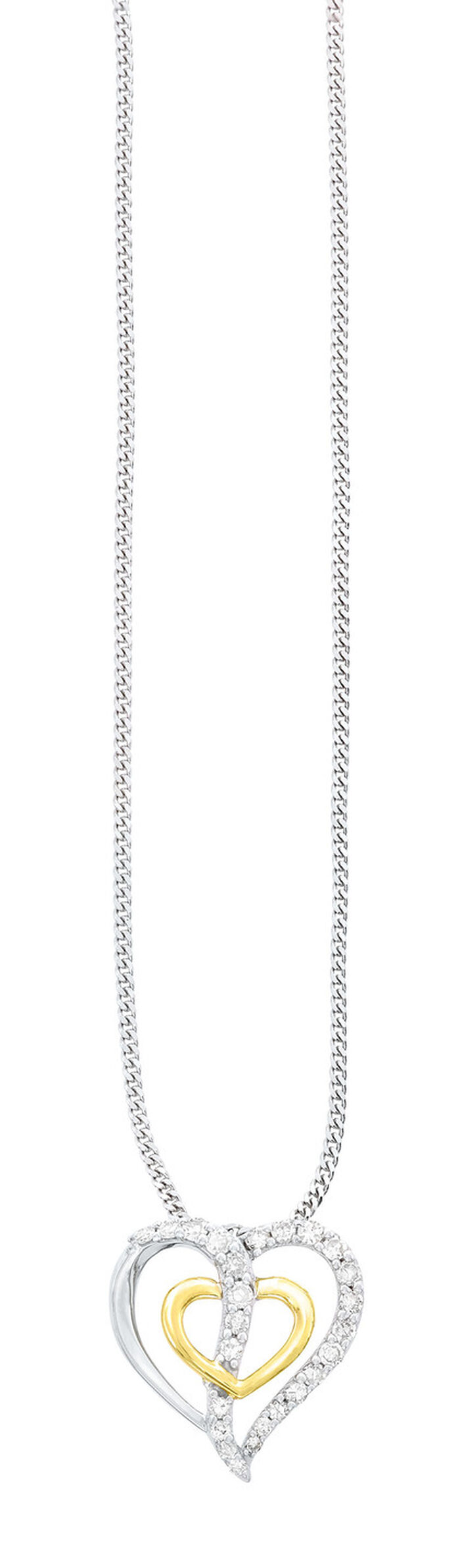 Herz-Anh&auml;nger mit 25 Diamanten 