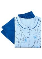 Schlafanzug, Langarm mit Knopfleiste 