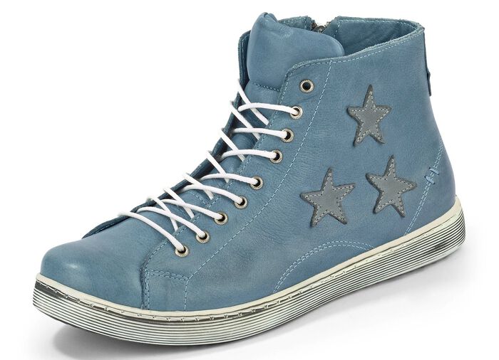 Andrea Conti Schn&uuml;r-Stiefelette aus Rind-Nappaleder 