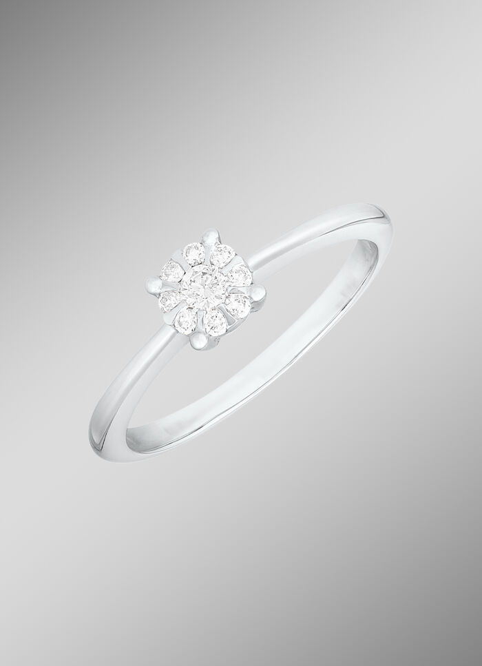 Eleganter Damenring mit Brillanten 